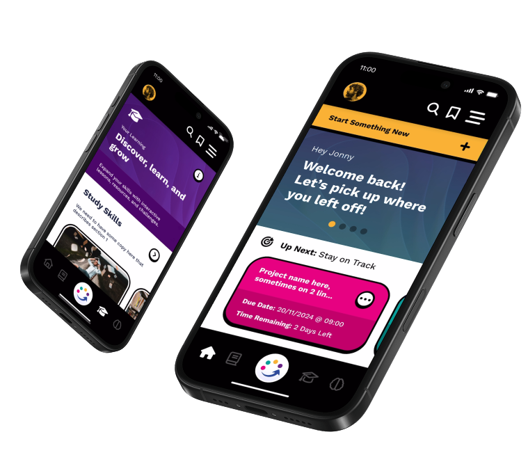 Mobile phone with app displayed
